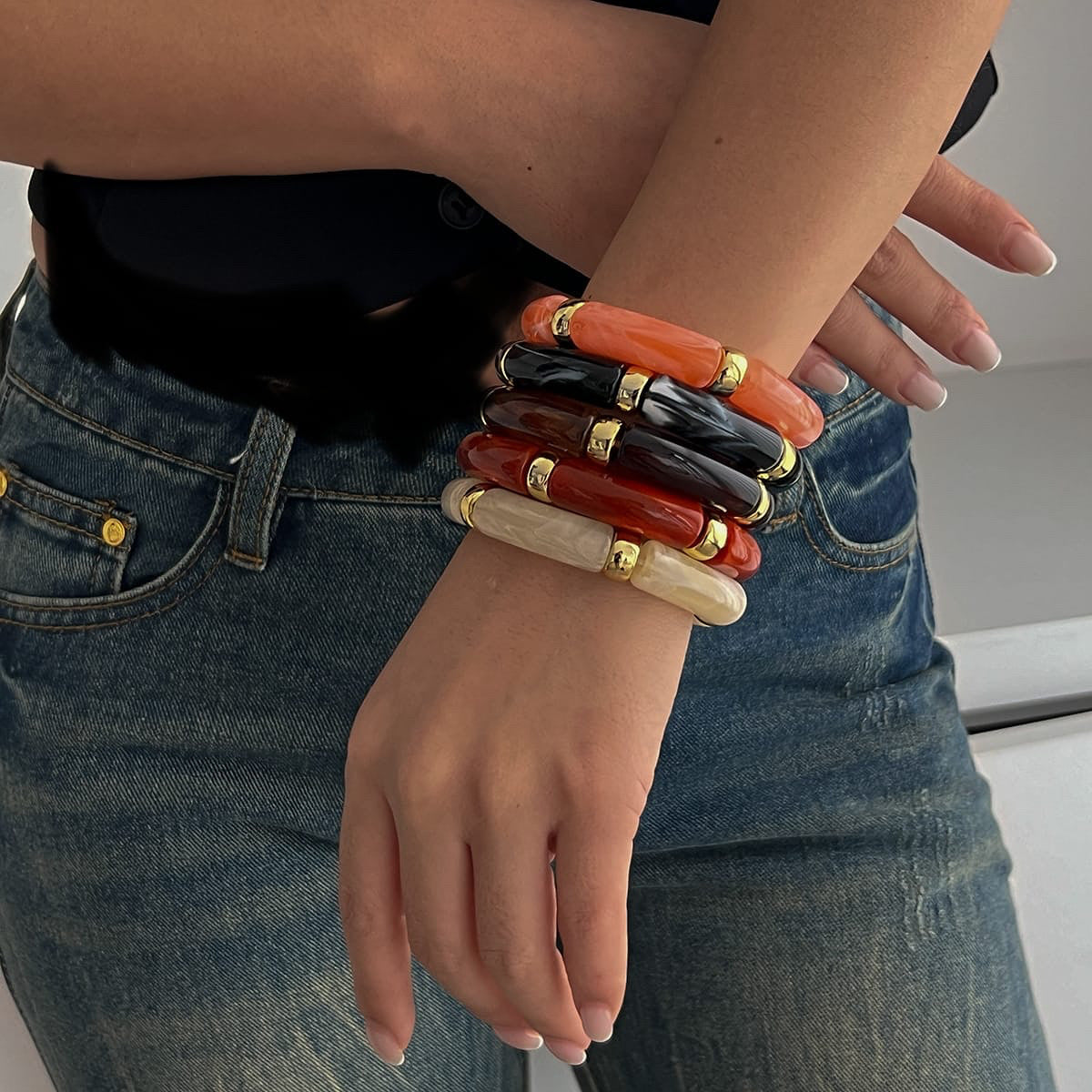 Acrylic Bracelets ( Set of 5 Bracelets)
