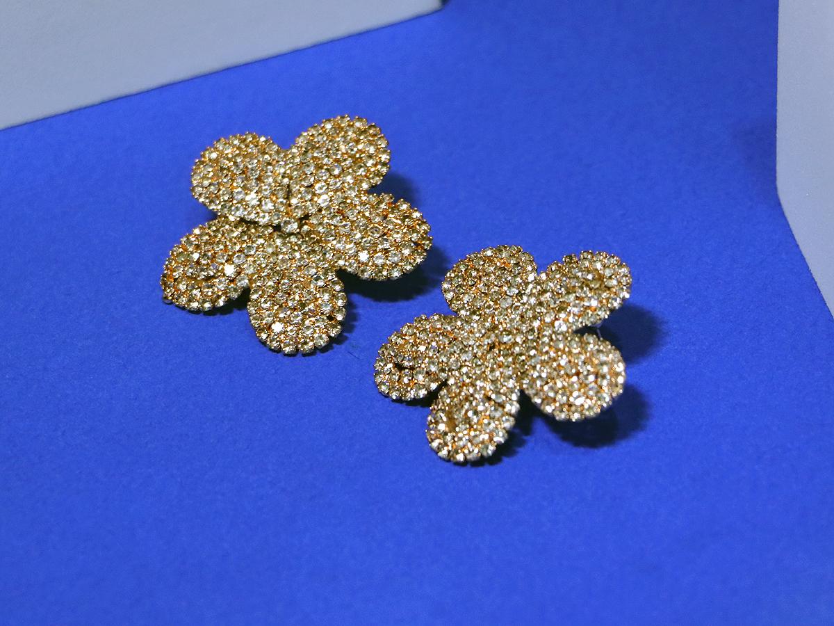 Rose Gold Floral Studs