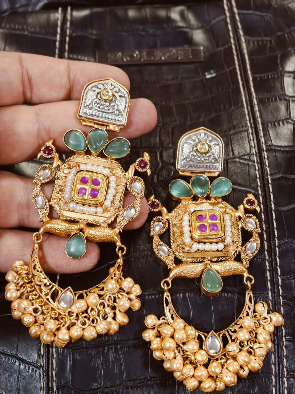 Chand Brass Jhumkas (Mint)