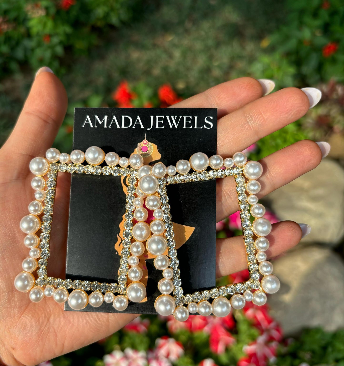 Square Pearl Dangler