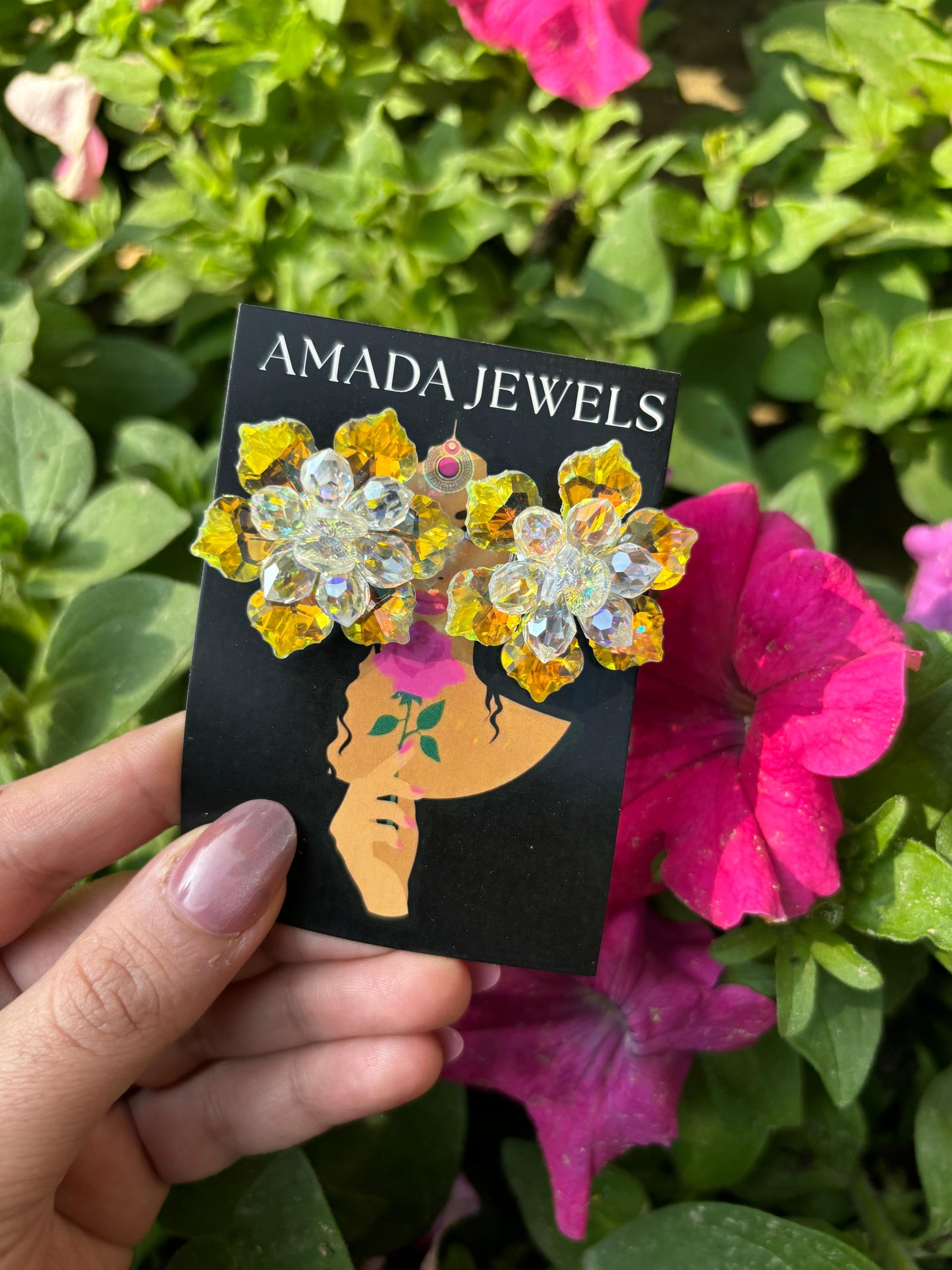 Crystal Floral Earrings