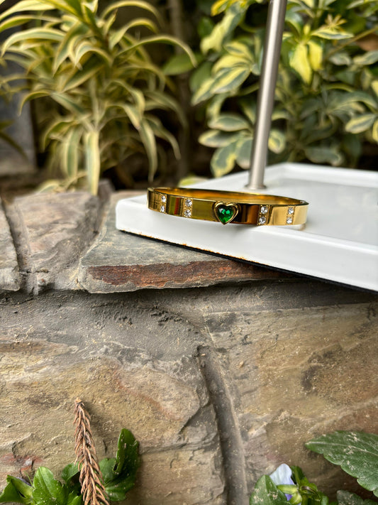 Emerald Heart Bracelet