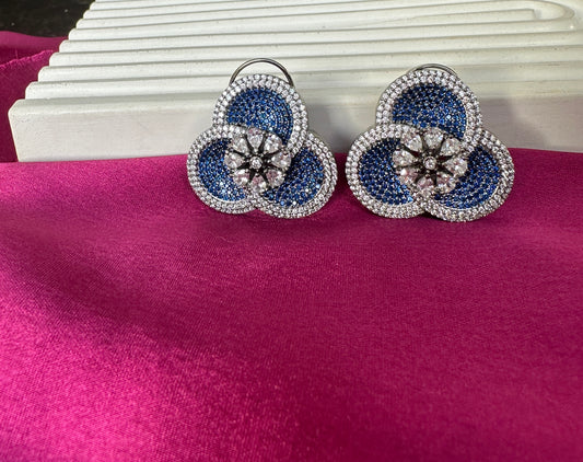 Flower Invisible Setting Earrings