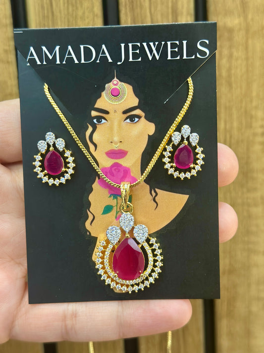 Ruby Premium Pendant Set