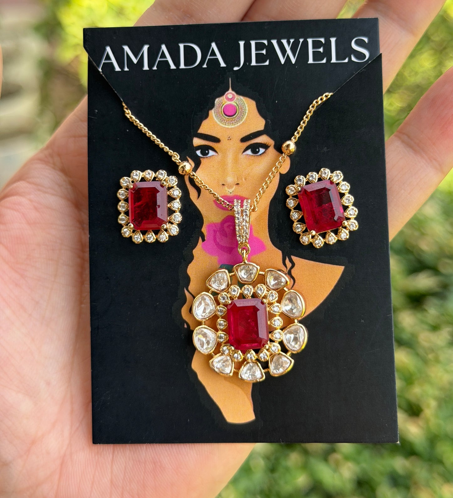 Ruby Luxe Pendant Set