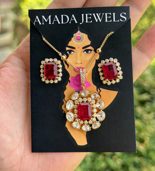 Ruby Luxe Pendant Set