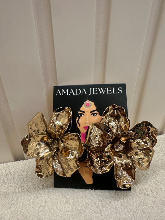 The Golden Floral Studs