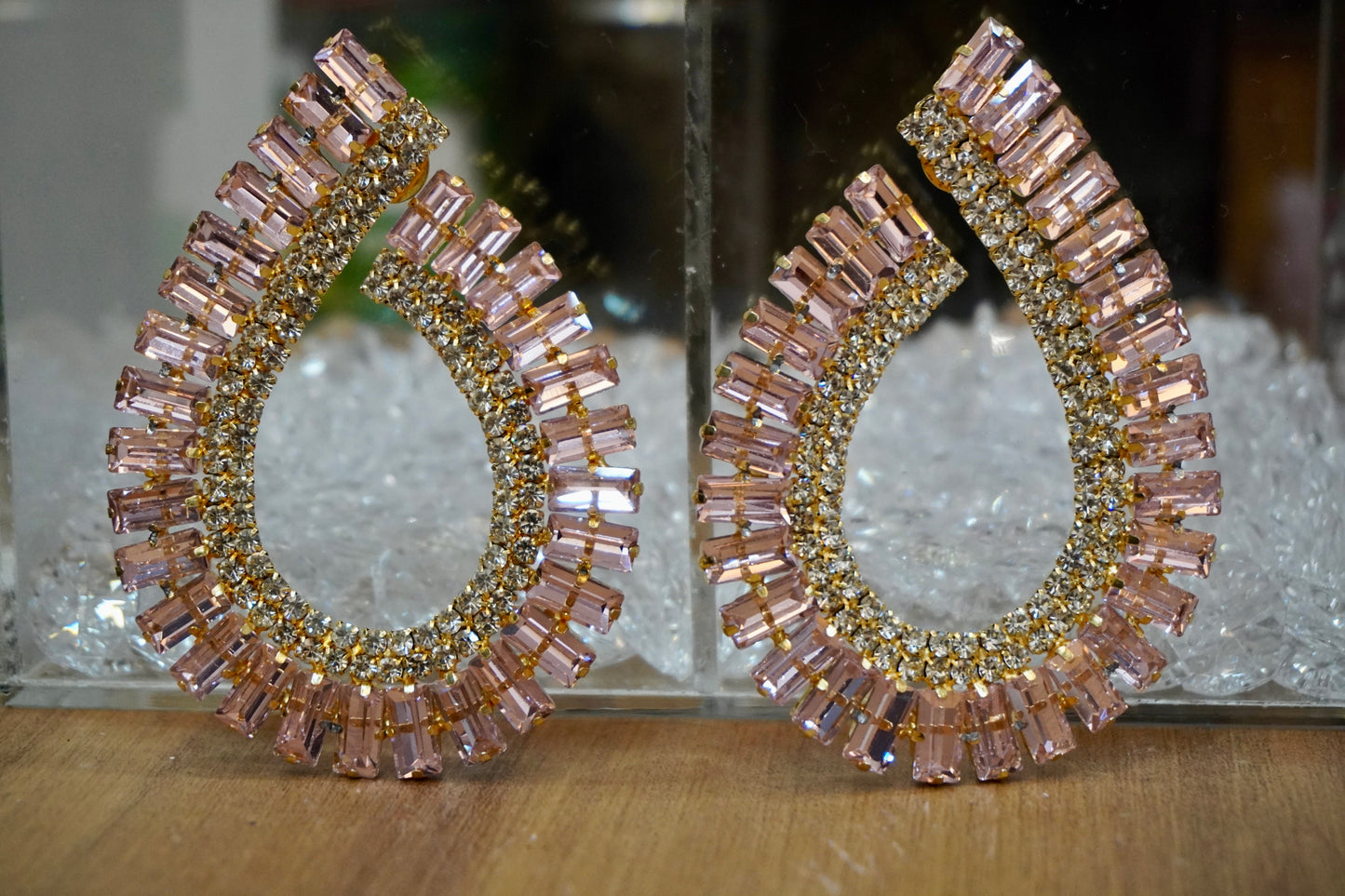 Pink Droplet Earrings