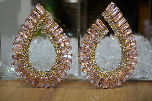 Pink Droplet Earrings