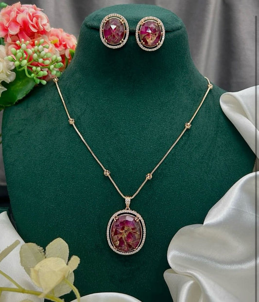 Real Kundan Pendant Set