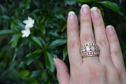 Adjustable American Diamond Ring AJ105
