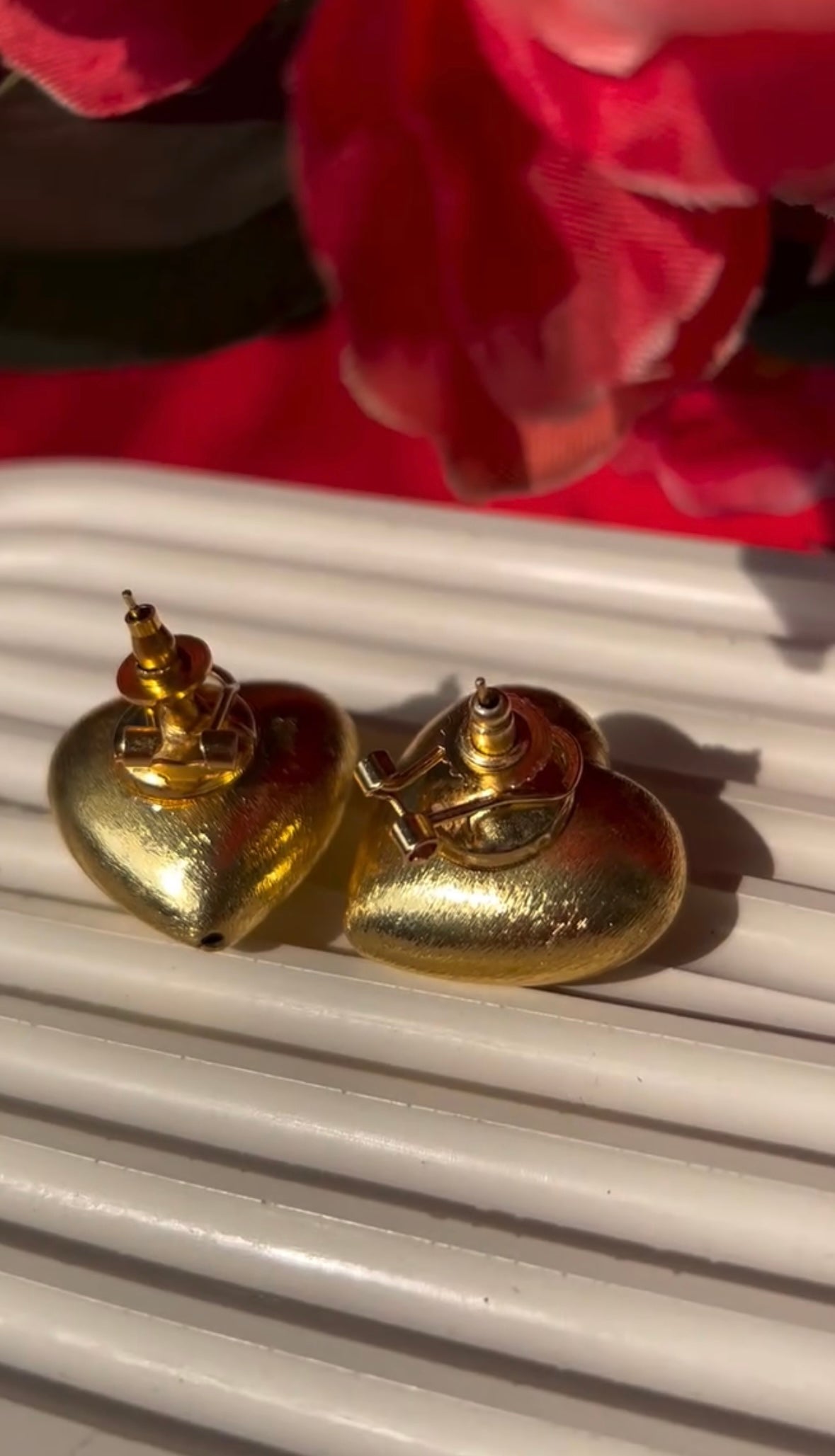Heart Brass Studs