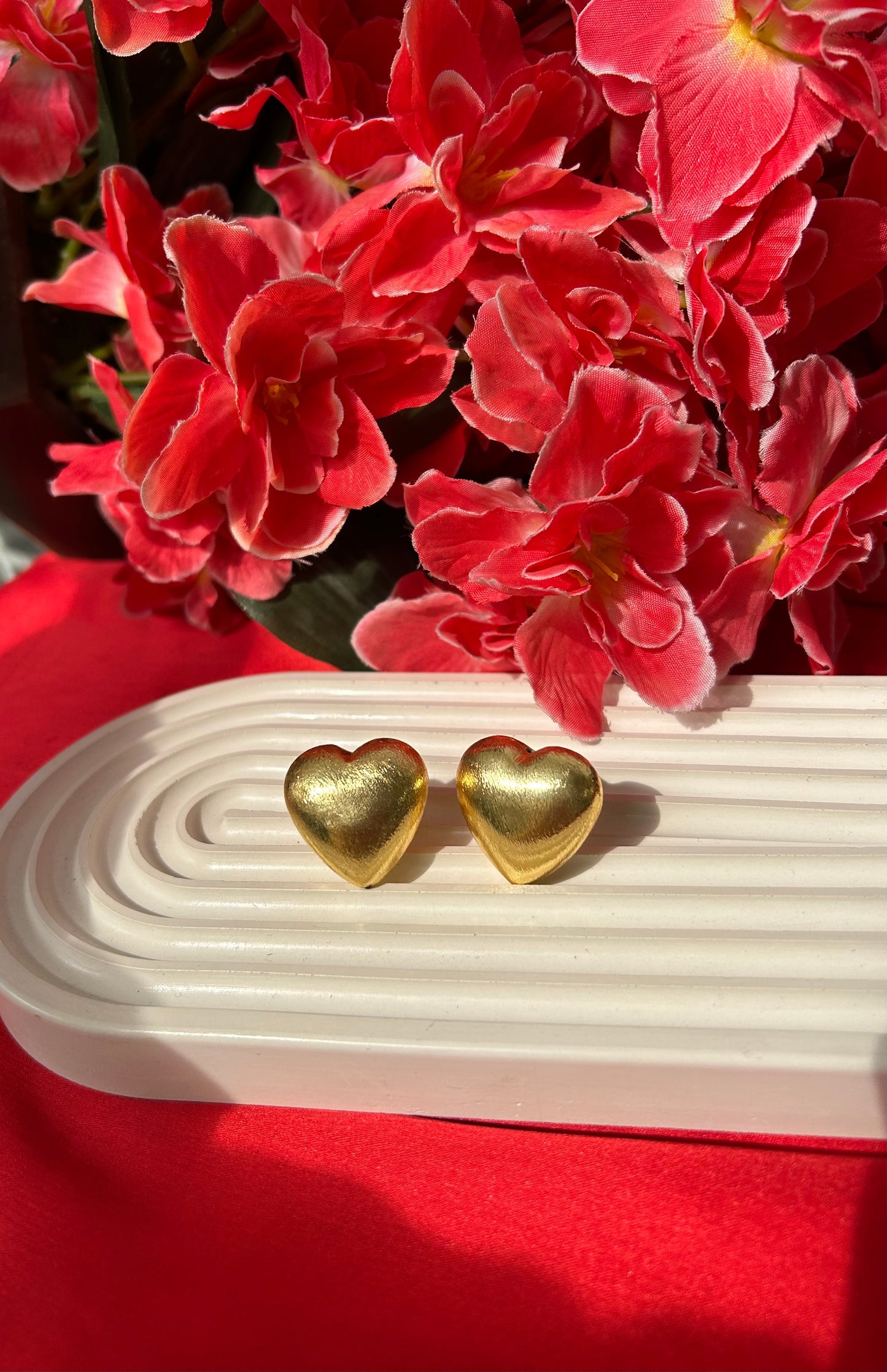Heart Brass Studs