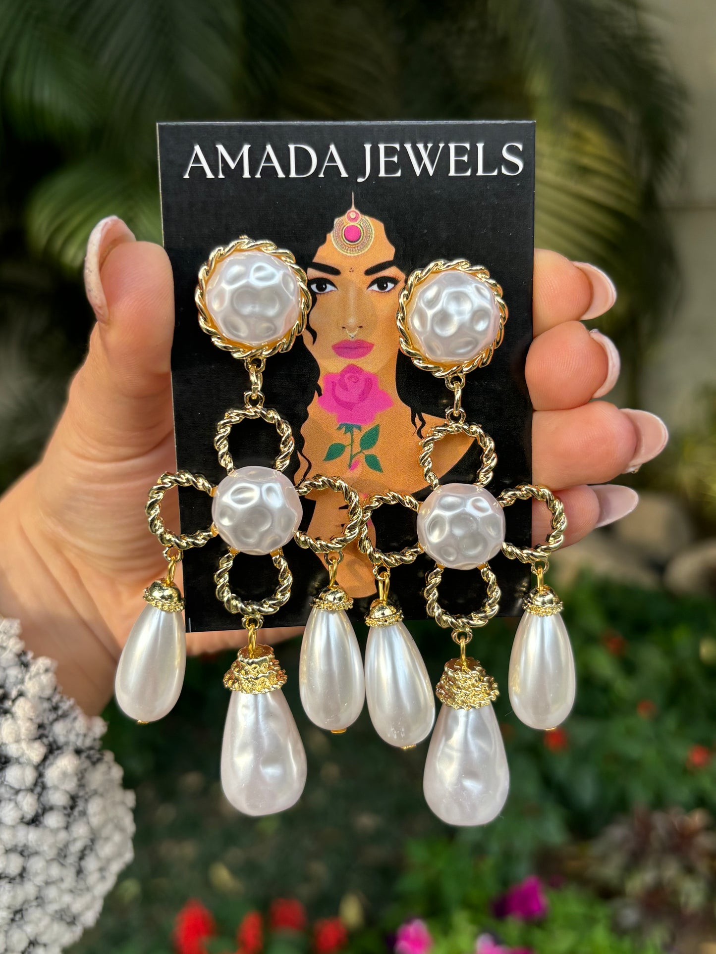 Flower Pearl Earrings