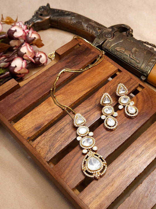 Premium Polki Pendant Set