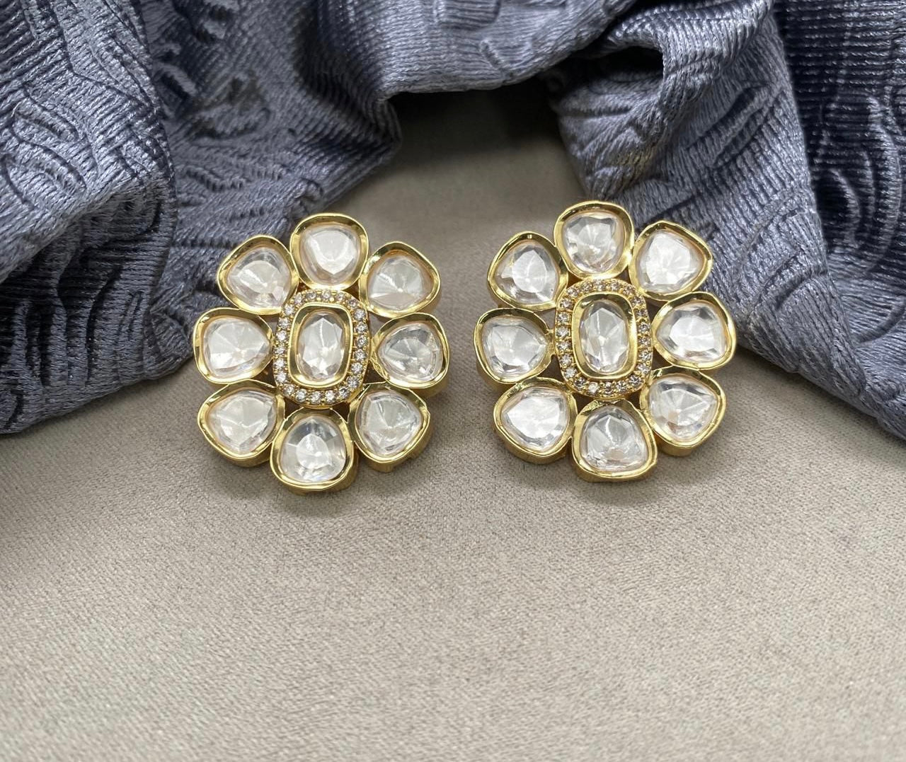 Real Kundan Studs